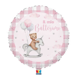 ⚪ round il mio battesimo rosa