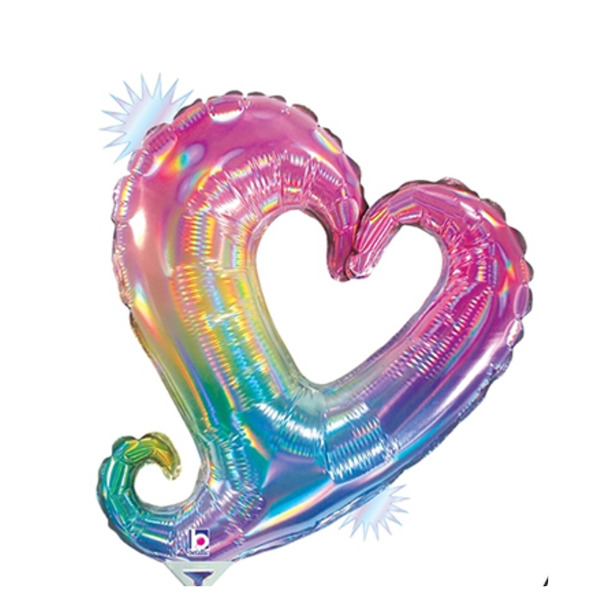 🟠 cuore aperto olografico - mini shape