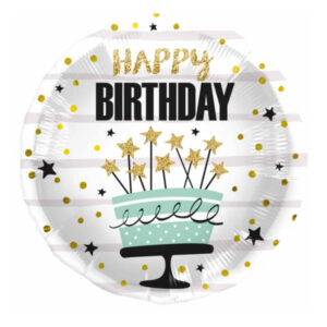 ⚪ round happy birthday stelle