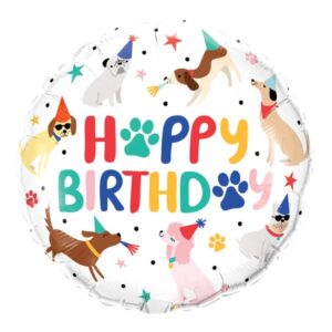 ⚪ round happy birthday cani