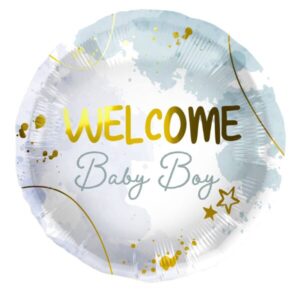 ⚪ round welcome baby boy