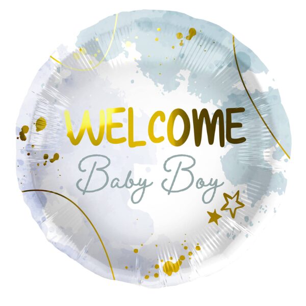 ⚪ round welcome baby boy