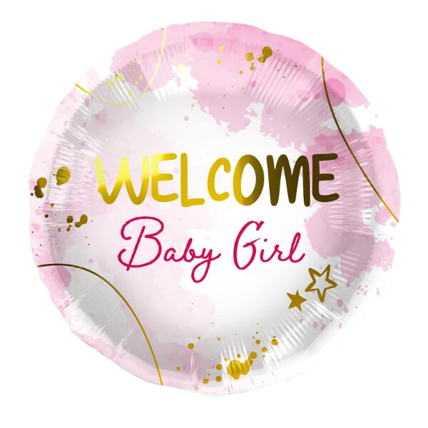 ⚪ round welcome baby girl