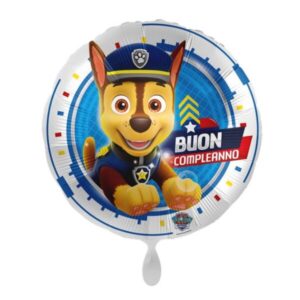 ⚪ round buon compleanno paw patrol - chase
