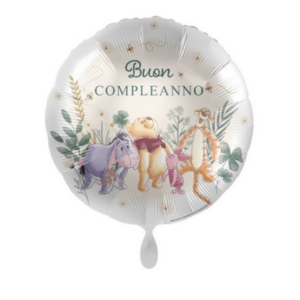 ⚪ round buon compleanno winnie the pooh