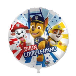 ⚪ round buon compleanno paw patrol