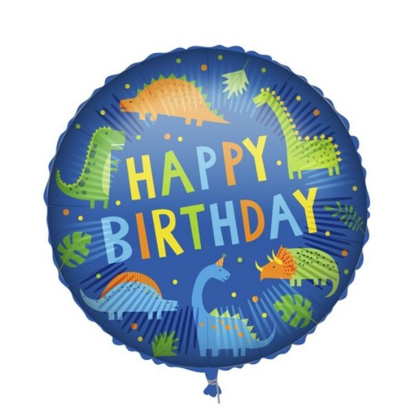 ⚪ round dinosauri happy birthday