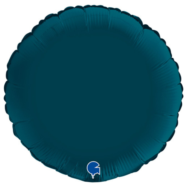 ⚪ round blu petrolio satinato