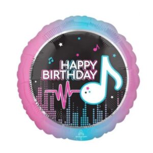⚪ round happy birthday nota musicale