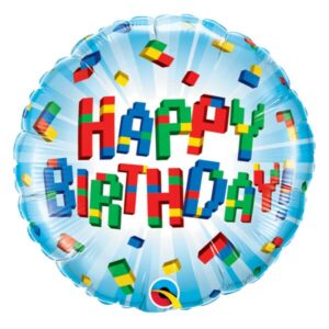 ⚪ round happy birthday lego