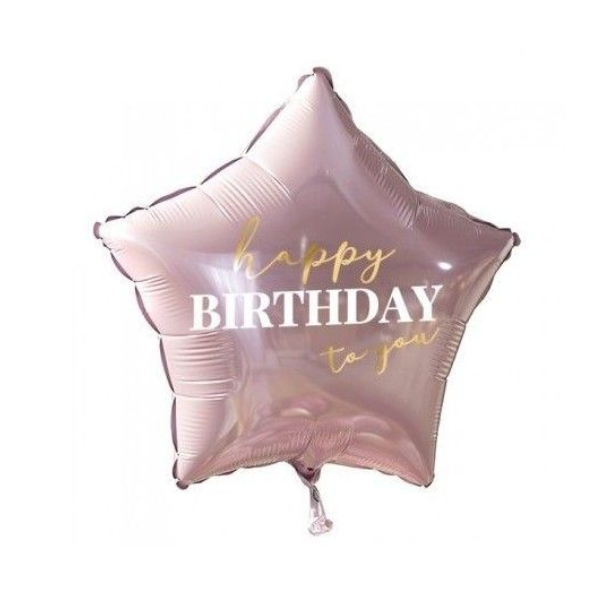 ⚪ stella happy birthday rosa e oro