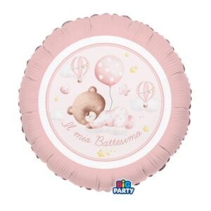 ⚪ round il mio battesimo rosa