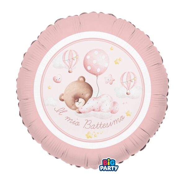 ⚪ round il mio battesimo rosa