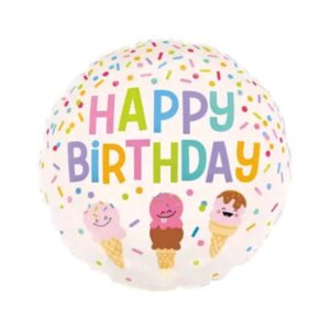 ⚪ round happy birthday gelati