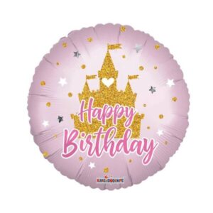 ⚪ round happy birthday castello principesse