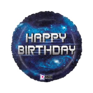 ⚪ round happy birthday spazio
