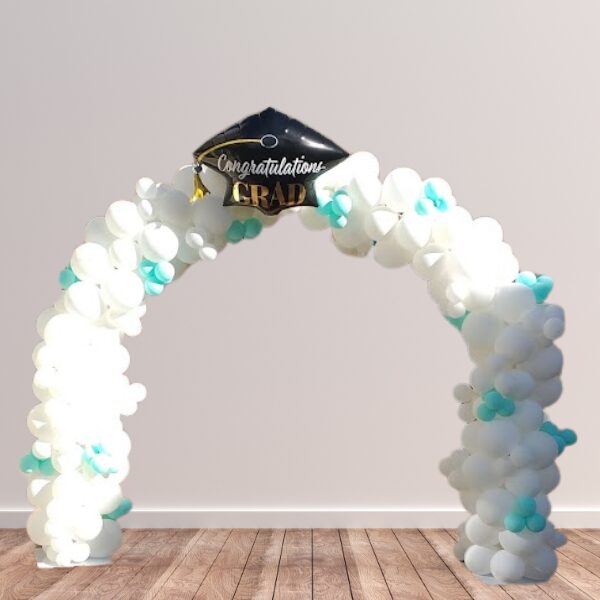 Arco di palloncini con struttura laurea