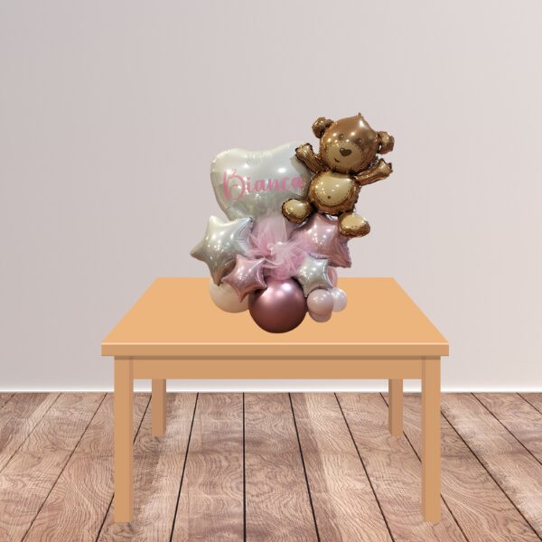 Composizione con orsetto, stelle e cuore