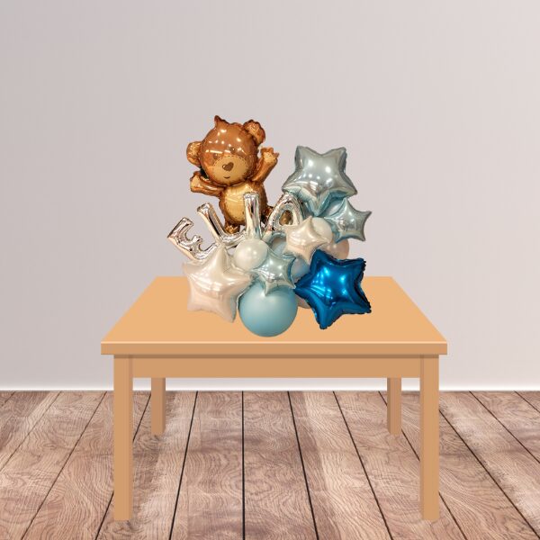 Composizione con nome, stelle e orsetto