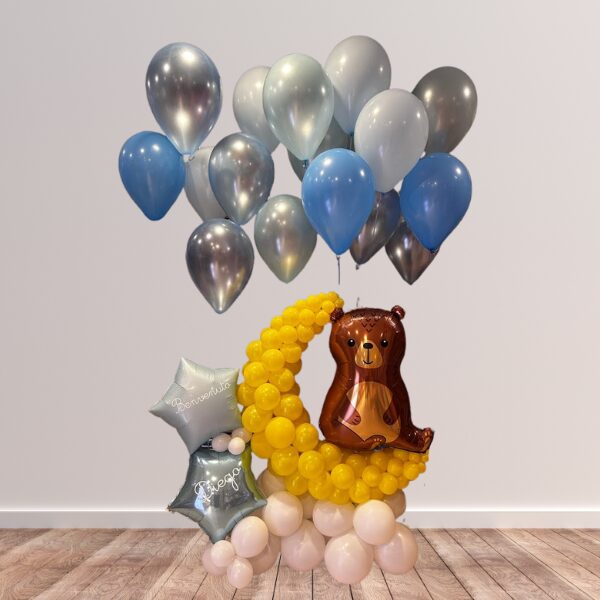 Composizione con orso, luna e stelle