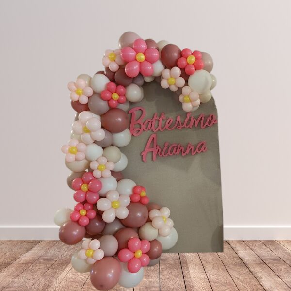 Pannello per battesimo con scritta in polistirolo