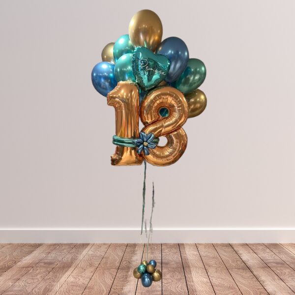 Composizione diciottesimo volante con fiore