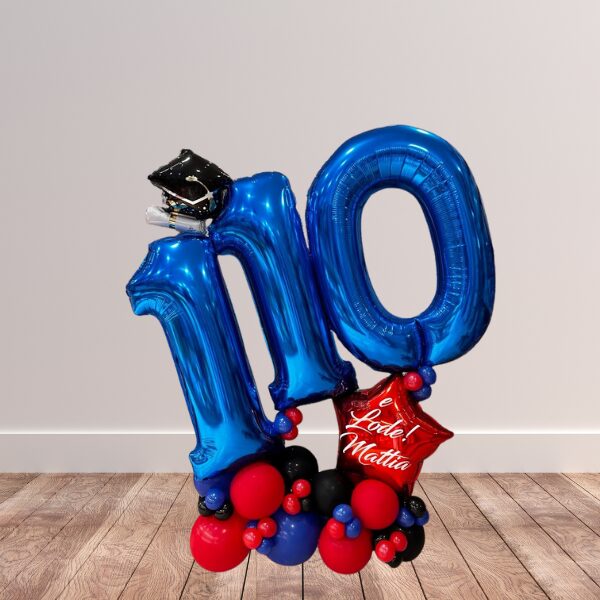 Composizione da terra laurea con numeri