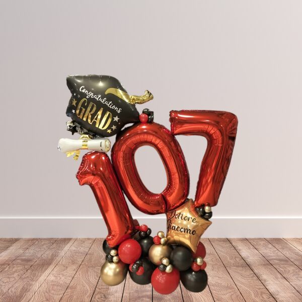 Composizione da terra laurea con numeri