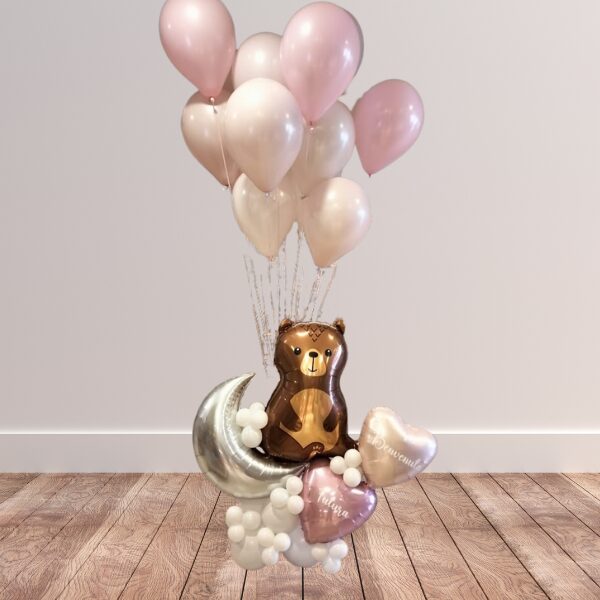 Composizione con luna e orsetto nascita