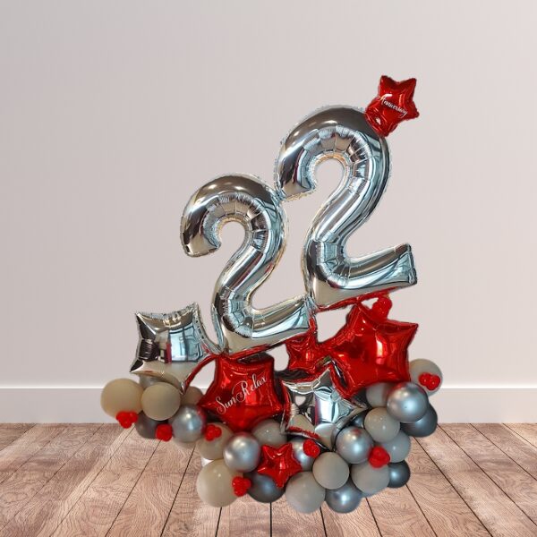 Composizione da terra anniversario negozio/attività senza volante