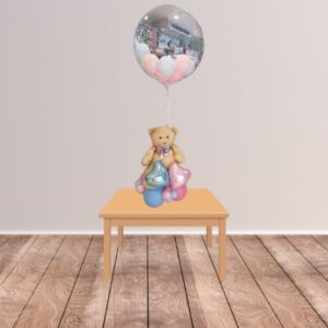 Composizione da tavolo gender reveal