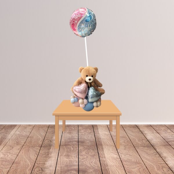 Composizione da tavolo gender reveal