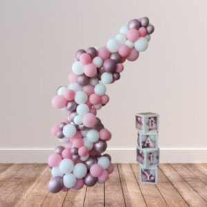 Composizione struttura da terra con organico baby shower