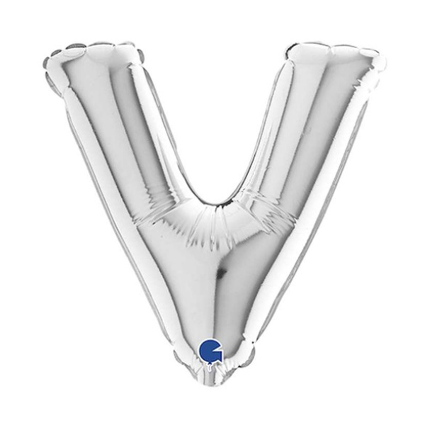 🟠 lettera V argento