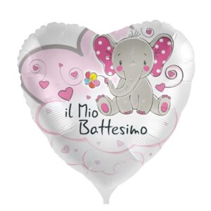⚪ cuore il mio battesimo elefante rosa