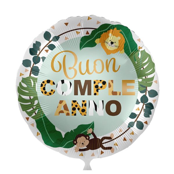 ⚪ round buon compleanno animali