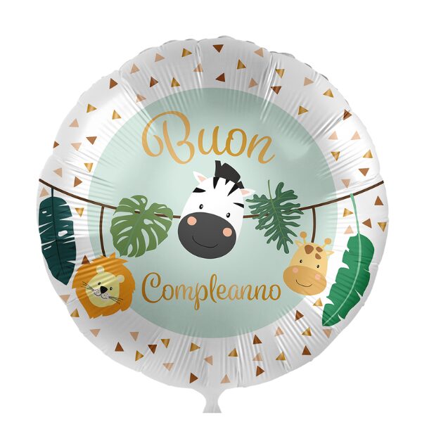 ⚪ round buon compleanno animali