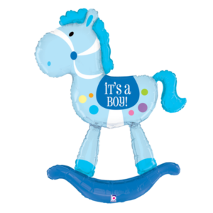 🟣 cavallo a dondolo azzurro