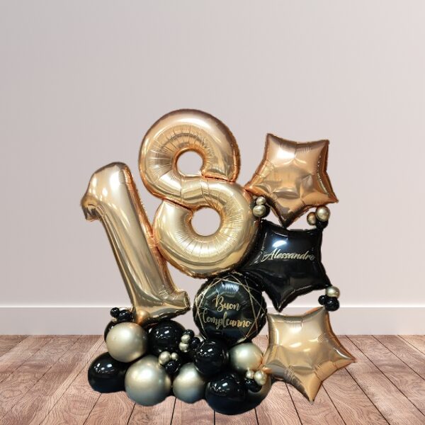 Composizione diciottesimo da terra oro e nero, da terra