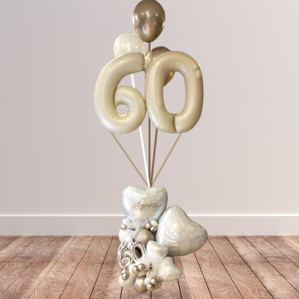 Composizione sessantesimo anniversario volante e da tavolo