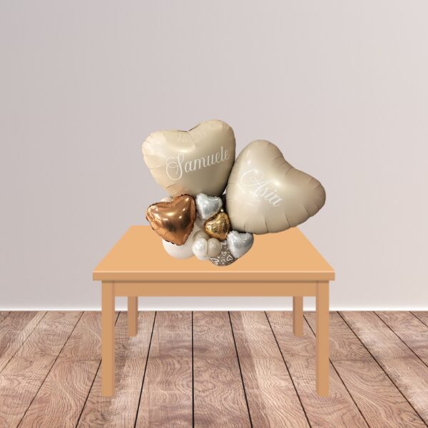 Composizione da tavolo senza elio anniversario o matrimonio