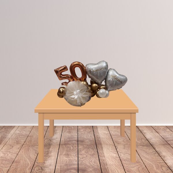 Composizione da tavolo cinquantesimo senza volante