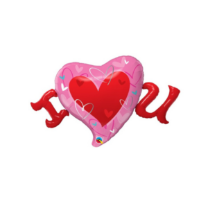 🔵 cuore con scritta I love you