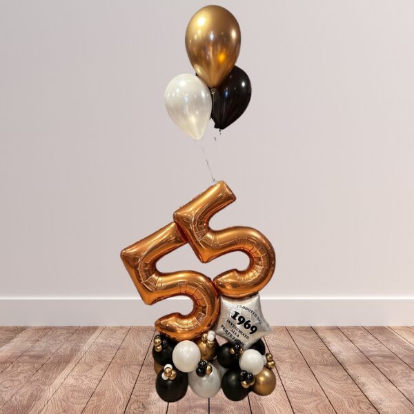 Composizione cinquantacinquesimo anniversario attività/negozio da terra