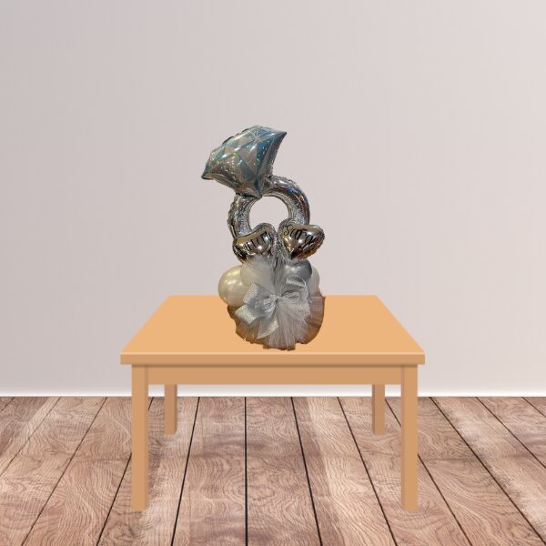 Composizione da tavolo anniversario/matrimonio senza volante