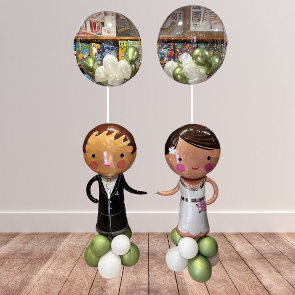 Composizione da terra sposini con boule