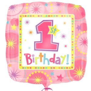 ⚪ cuscinetto first birthday rosa