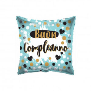 ⚪ cuscinetto buon compleanno coriandoli