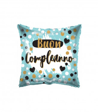 ⚪ cuscinetto buon compleanno coriandoli