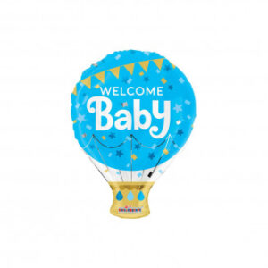 ⚪ mongolfiera welcome baby azzurra
